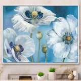 White Flower on Blue II
