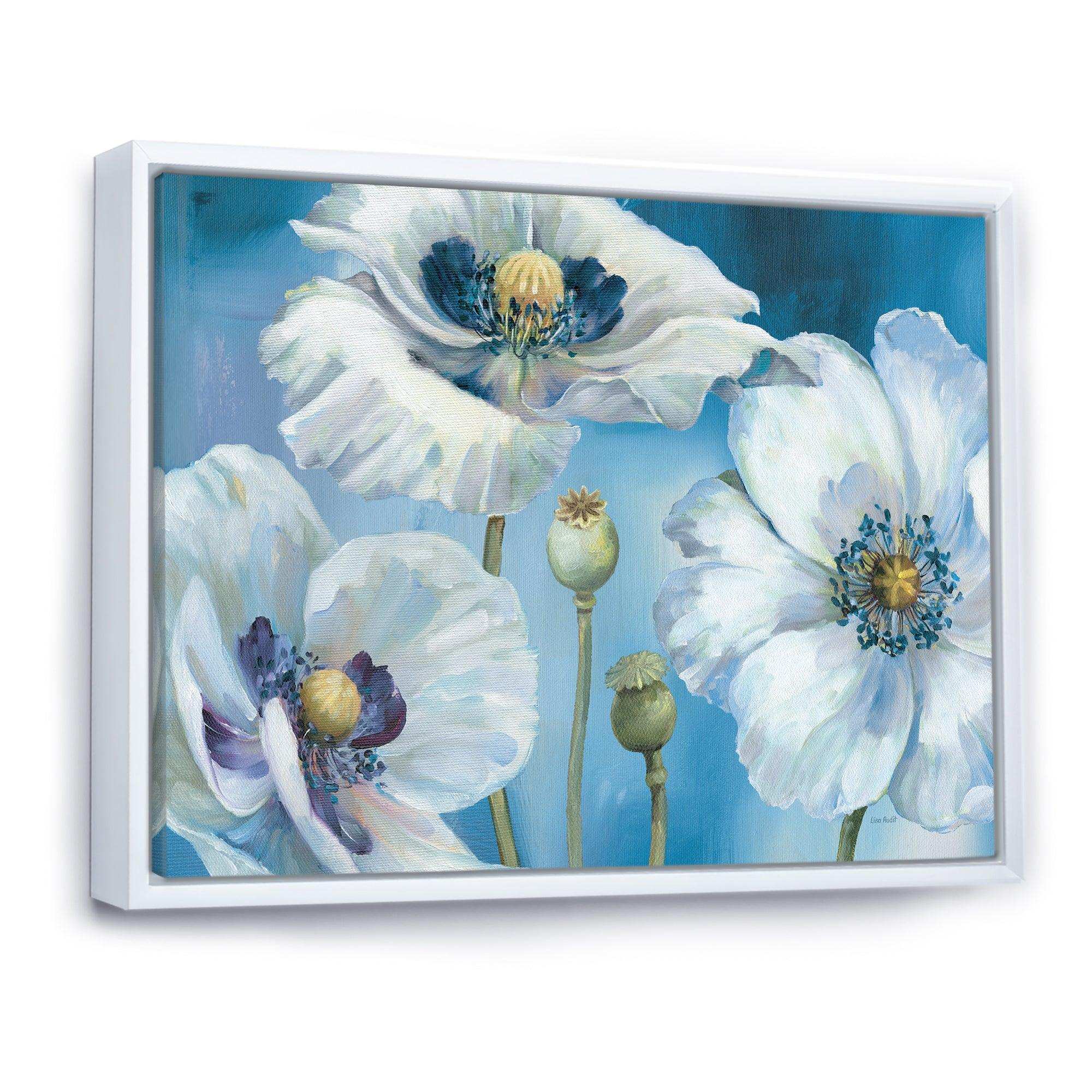 White Flower on Blue II