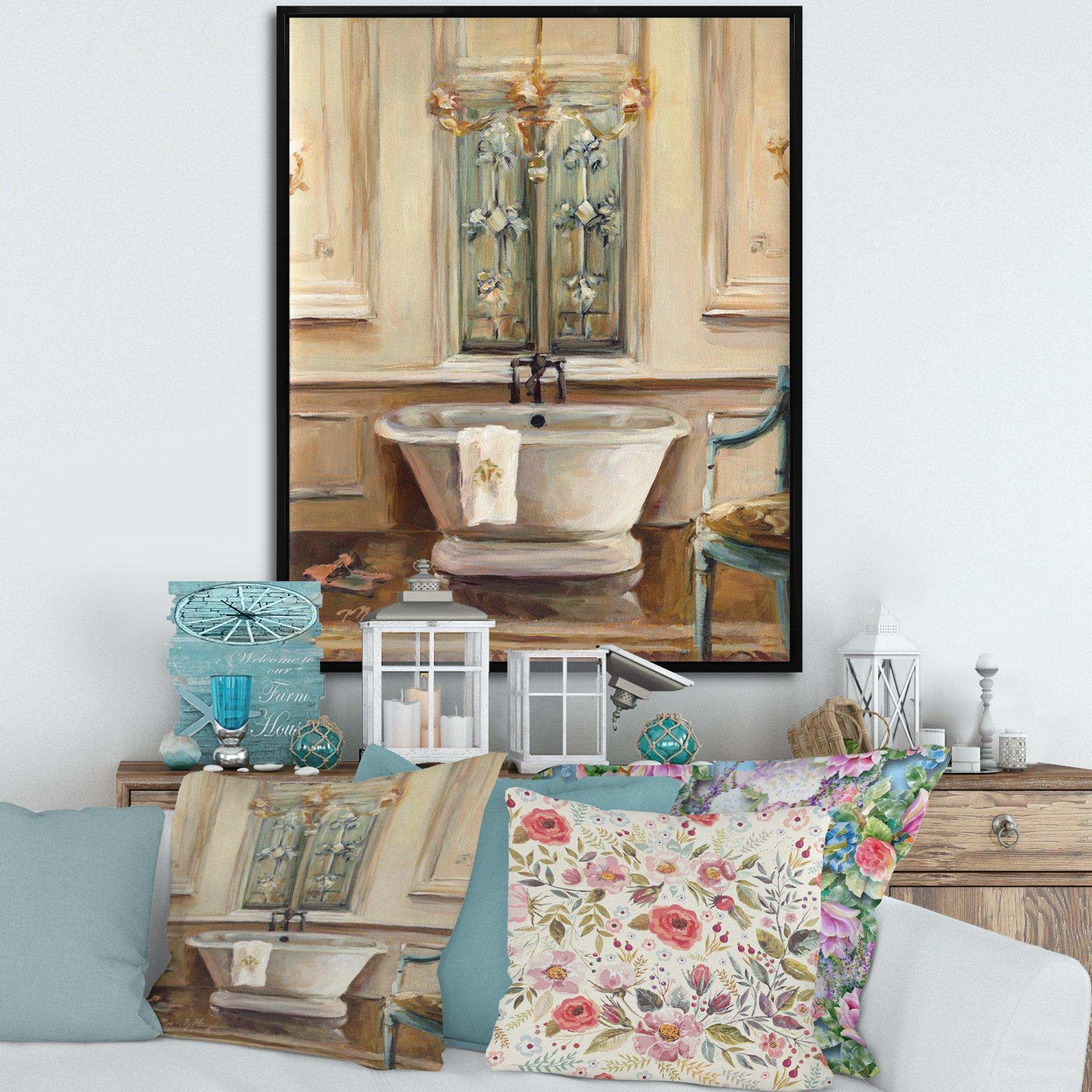 Vintage Paris Bathtub Painting