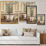 Vintage Paris Bathtub Painting