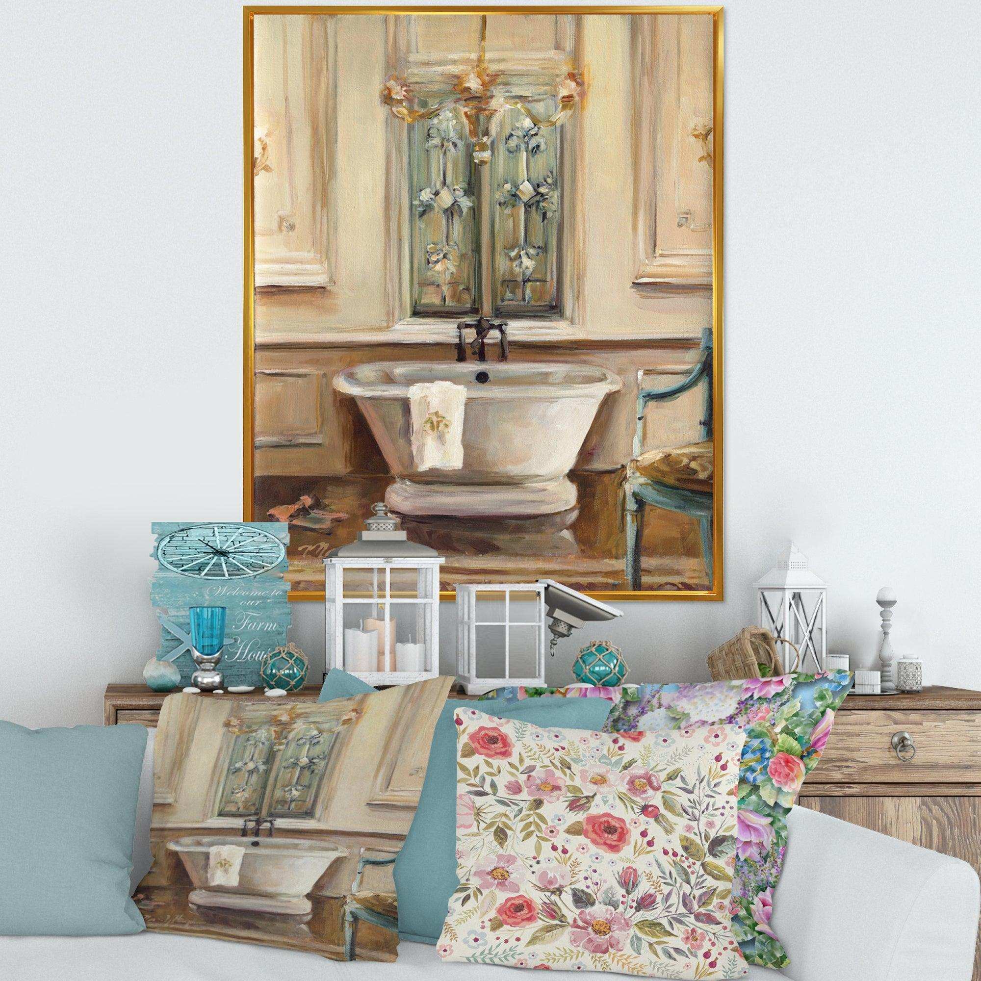 Vintage Paris Bathtub Painting