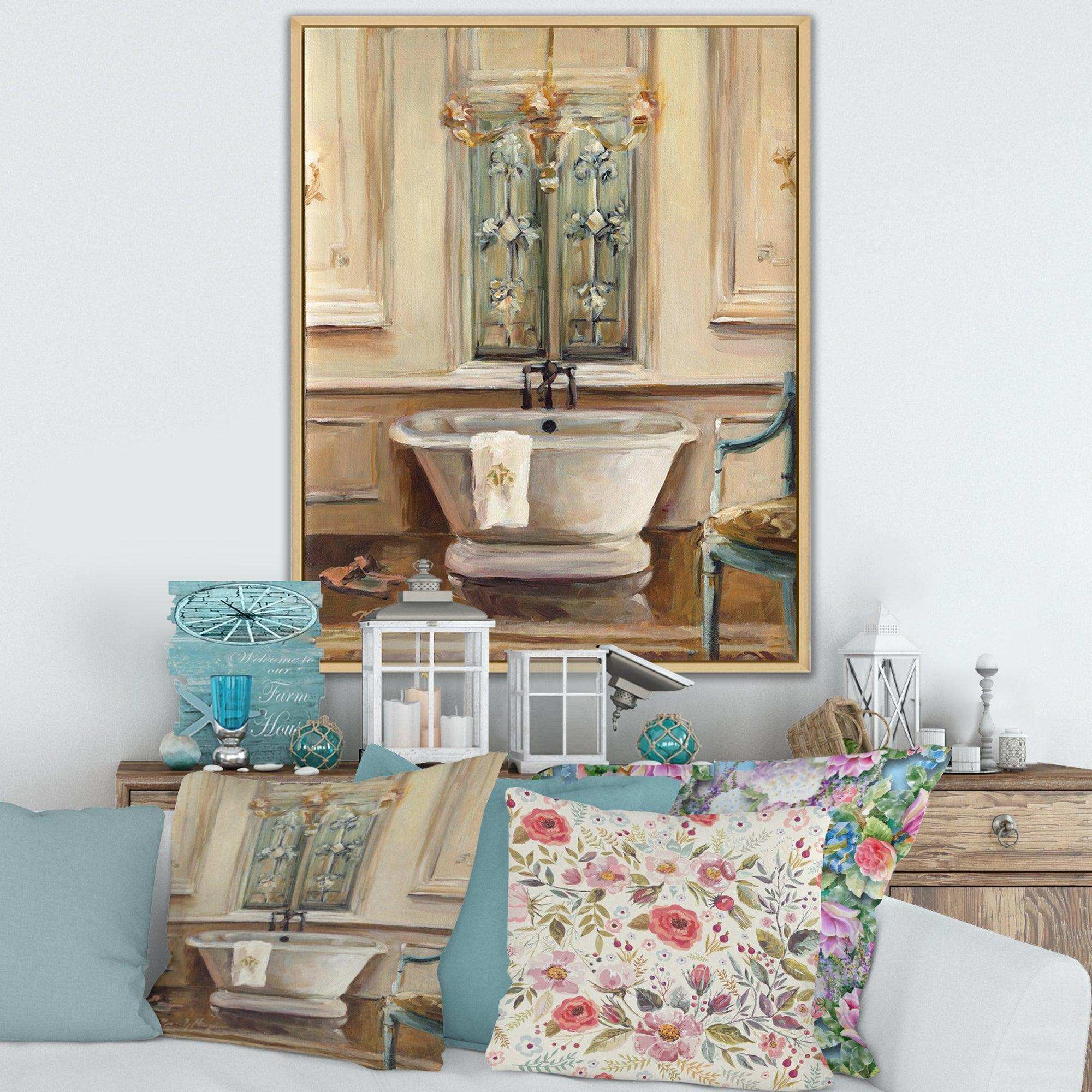 Vintage Paris Bathtub Painting