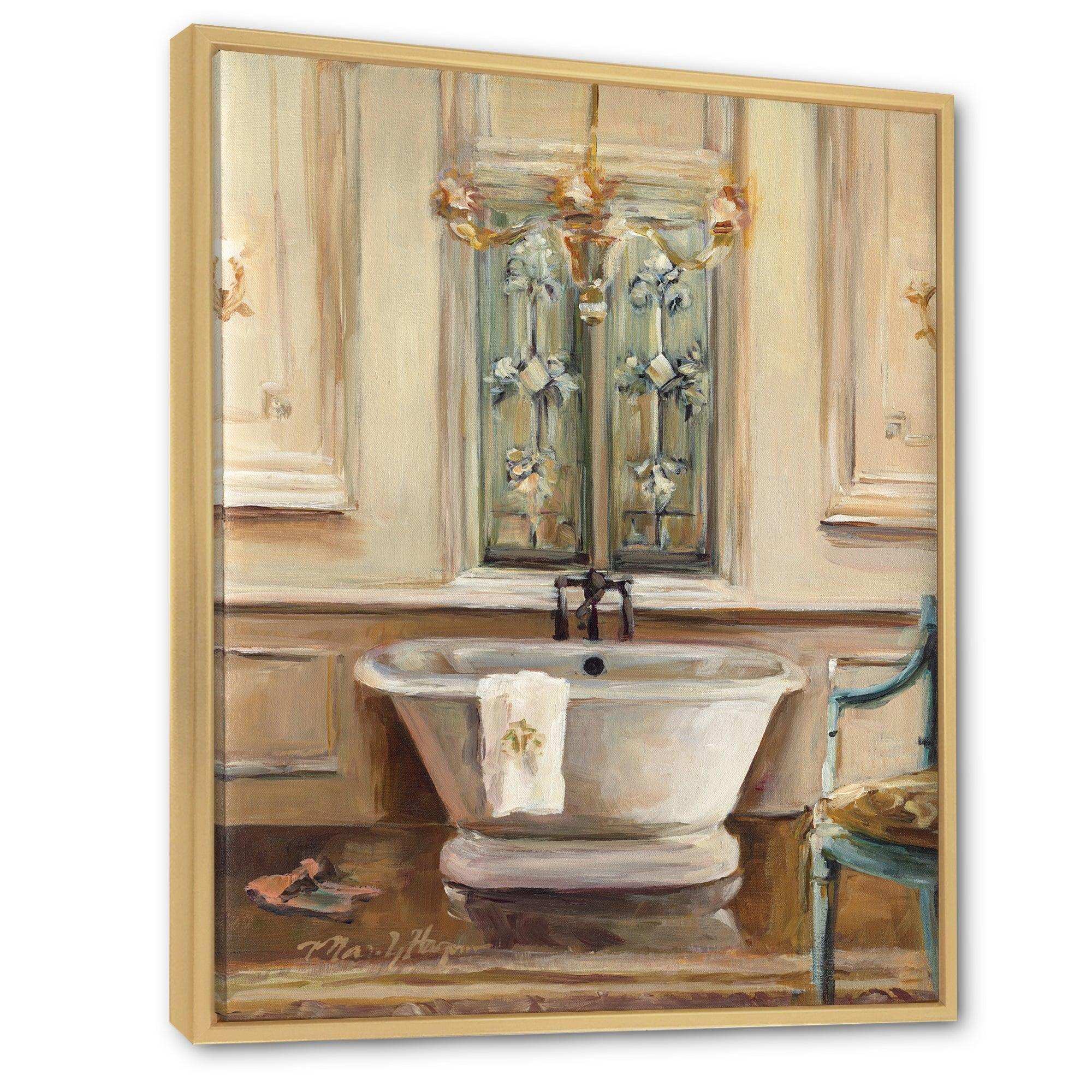Vintage Paris Bathtub Painting
