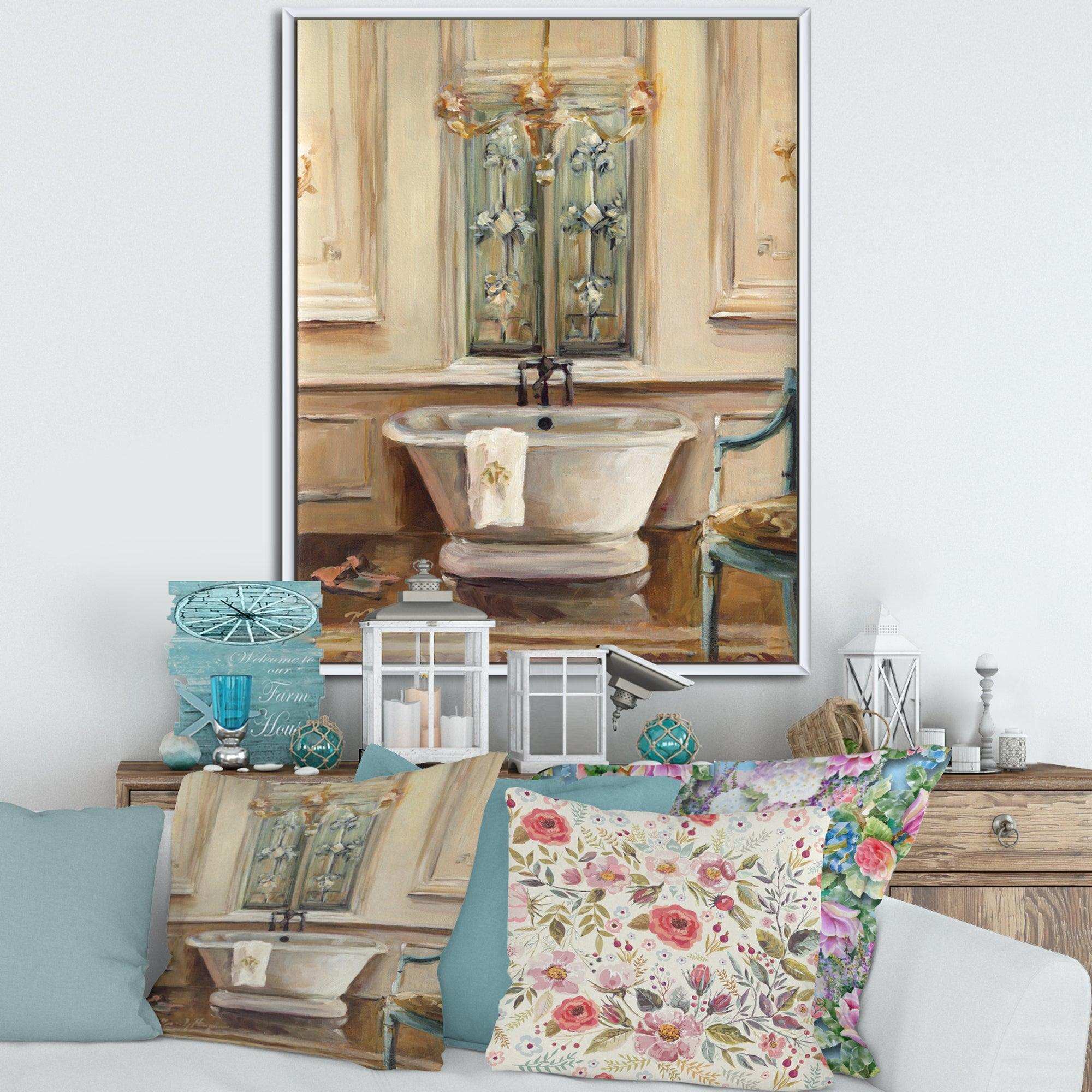 Vintage Paris Bathtub Painting