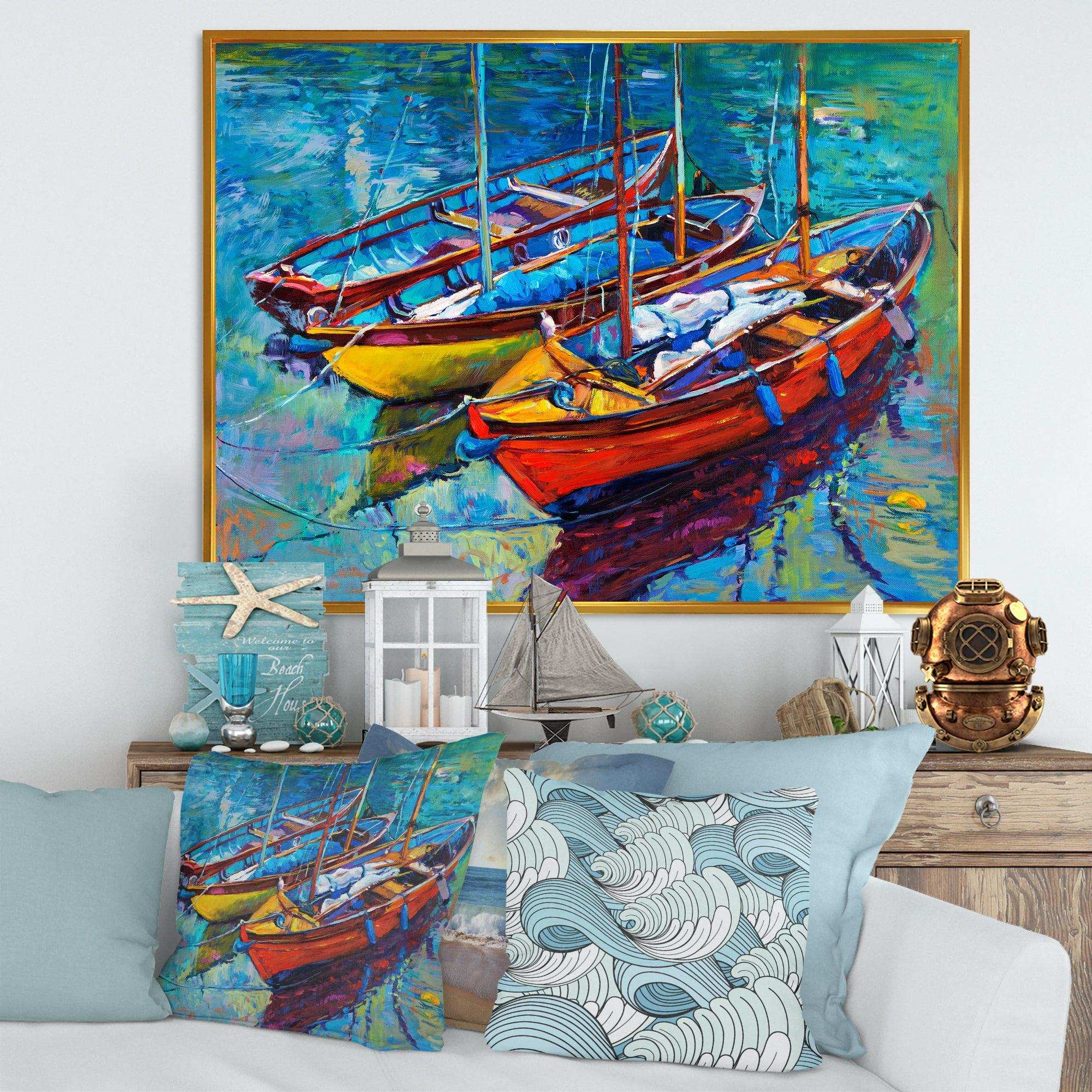 Three Boats In The Harbor