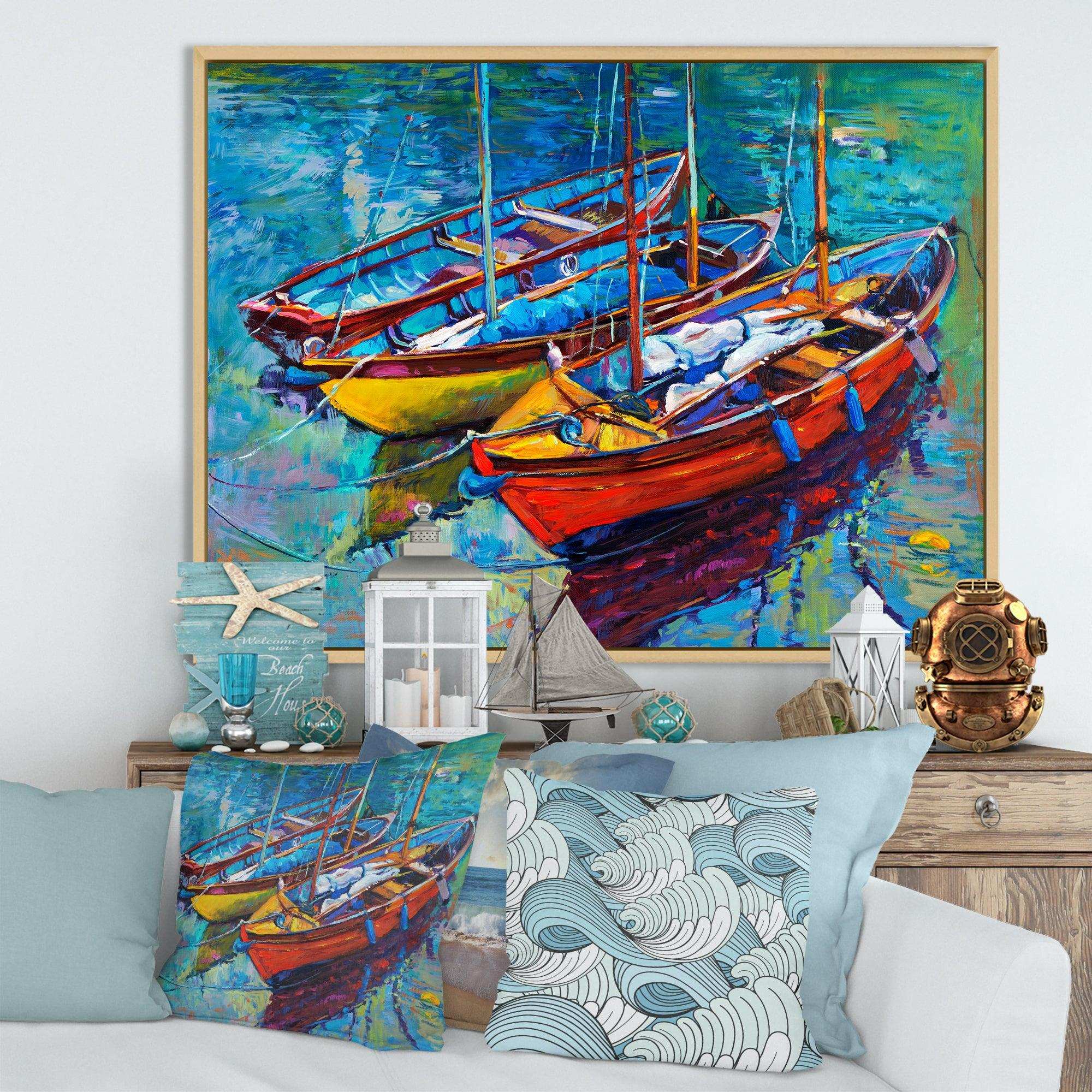 Three Boats In The Harbor