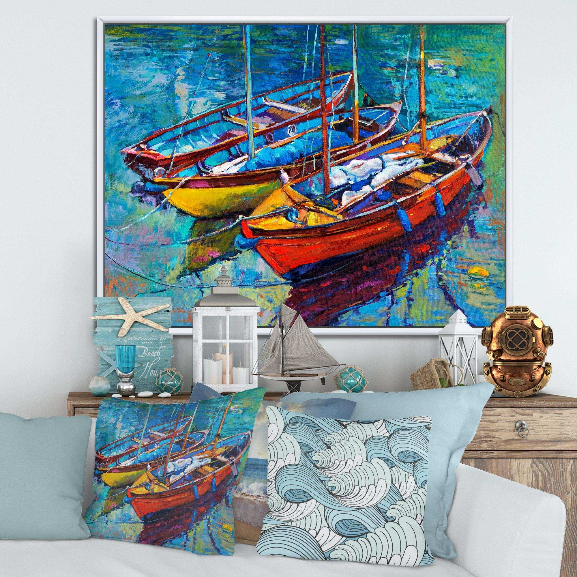 Three Boats In The Harbor