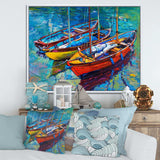 Three Boats In The Harbor