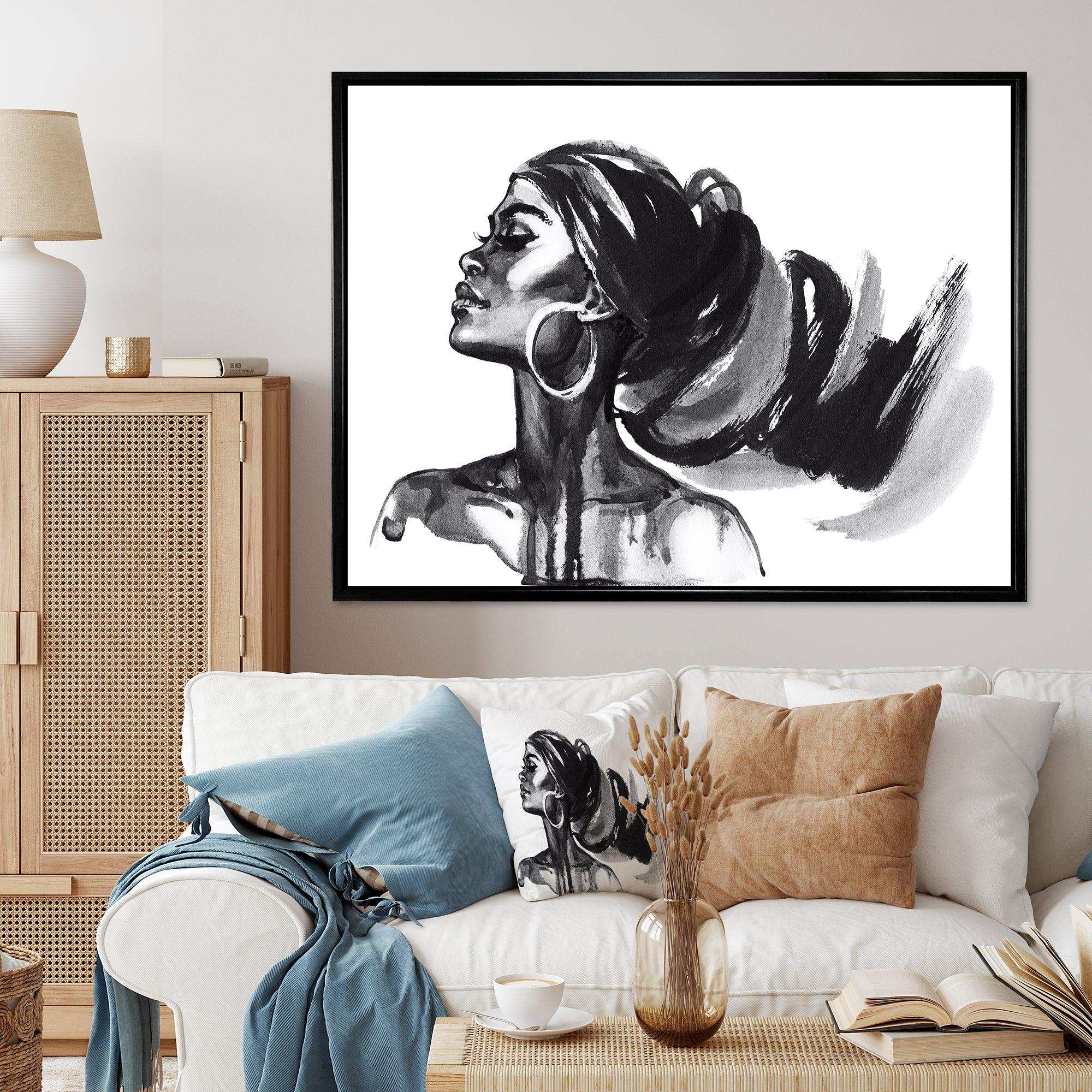 Monochrome Portrait of African American Woman IV