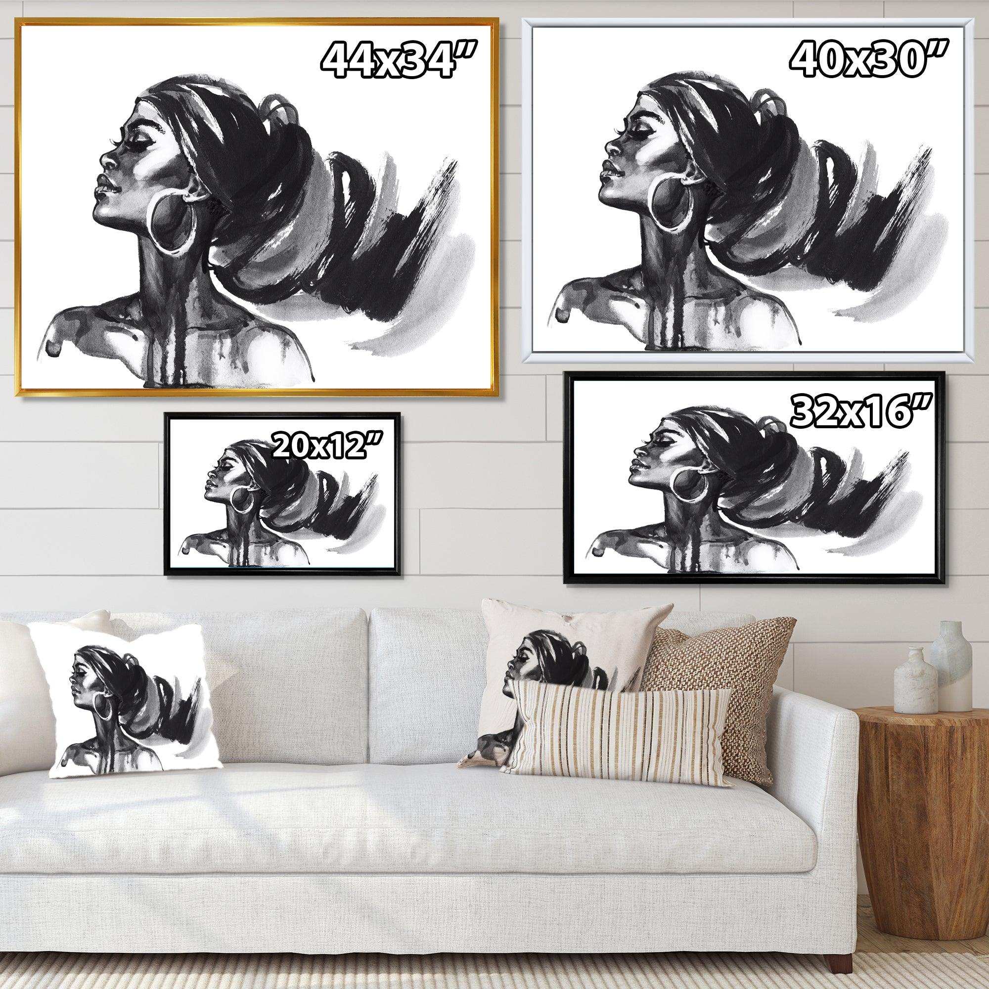 Monochrome Portrait of African American Woman IV