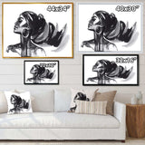 Monochrome Portrait of African American Woman IV