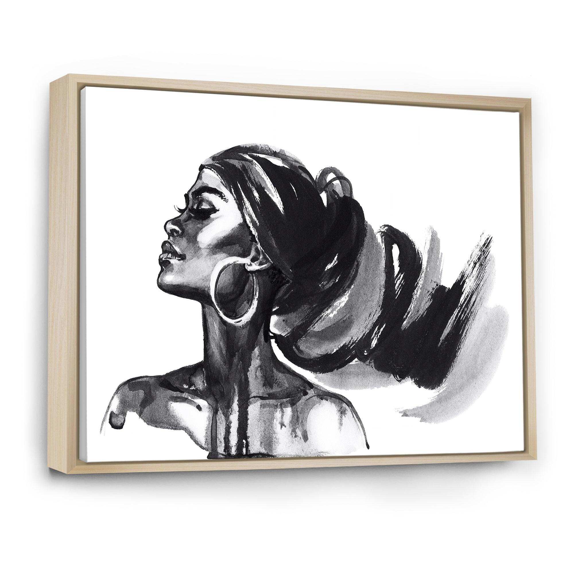 Monochrome Portrait of African American Woman IV