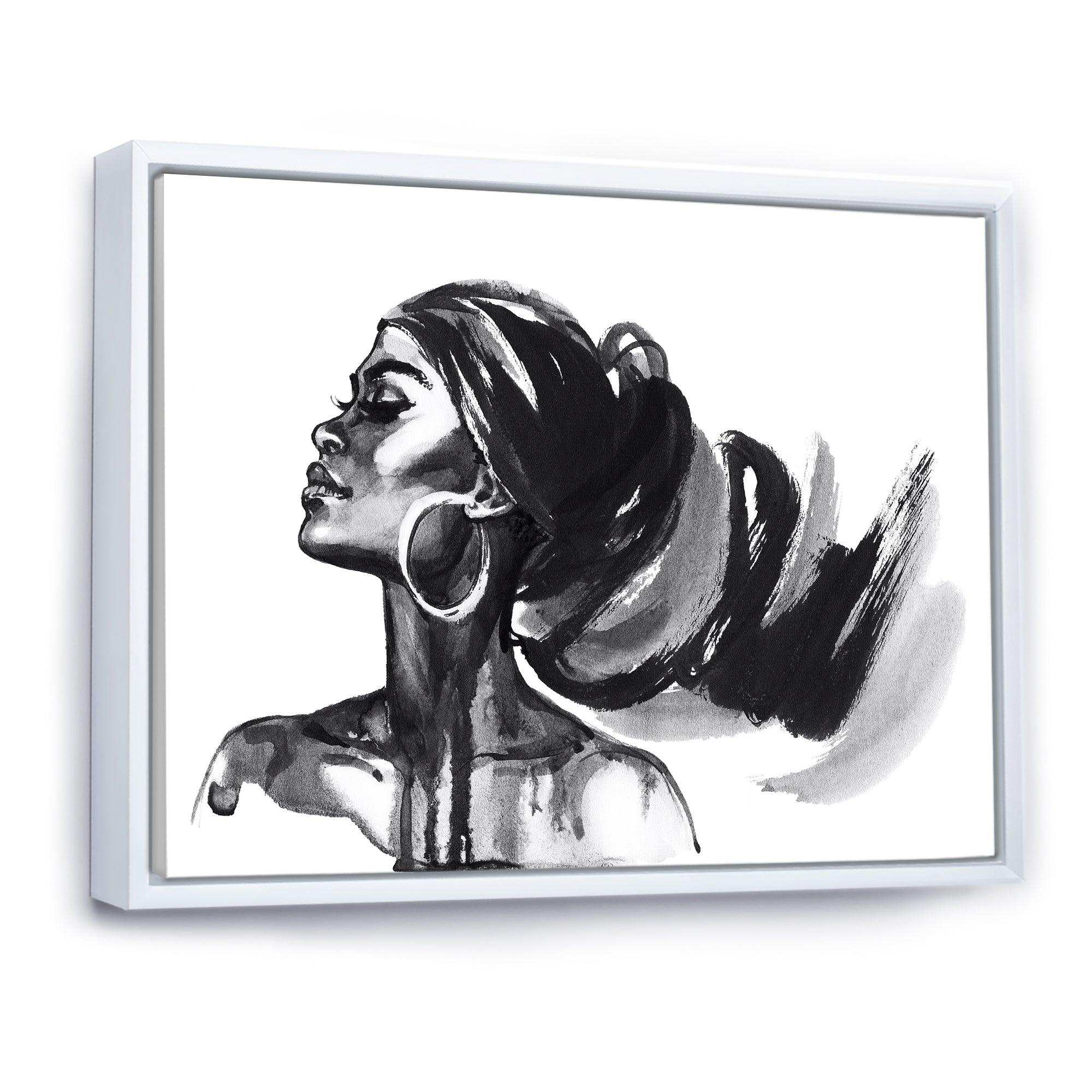 Monochrome Portrait of African American Woman IV