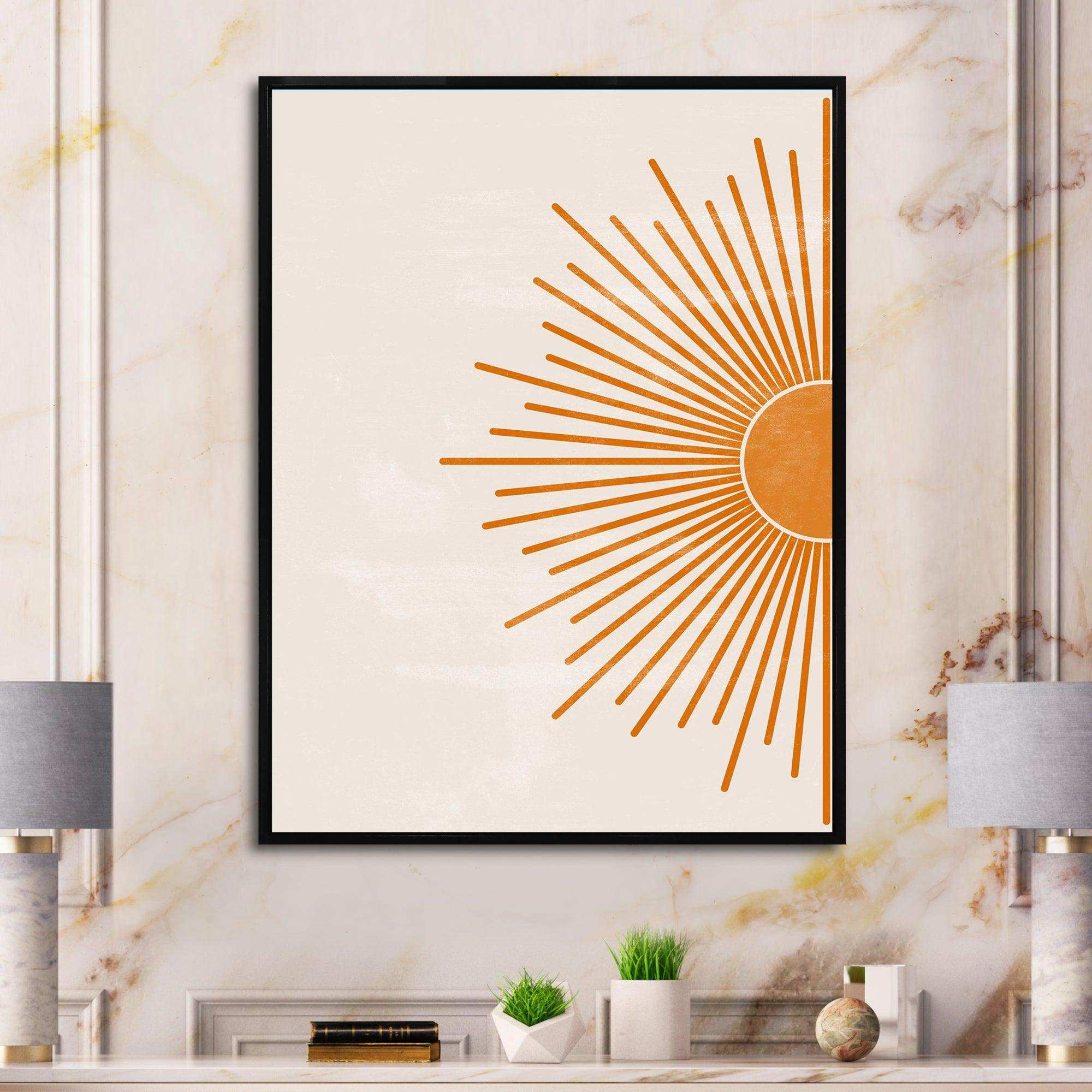 Orange Sun Print I