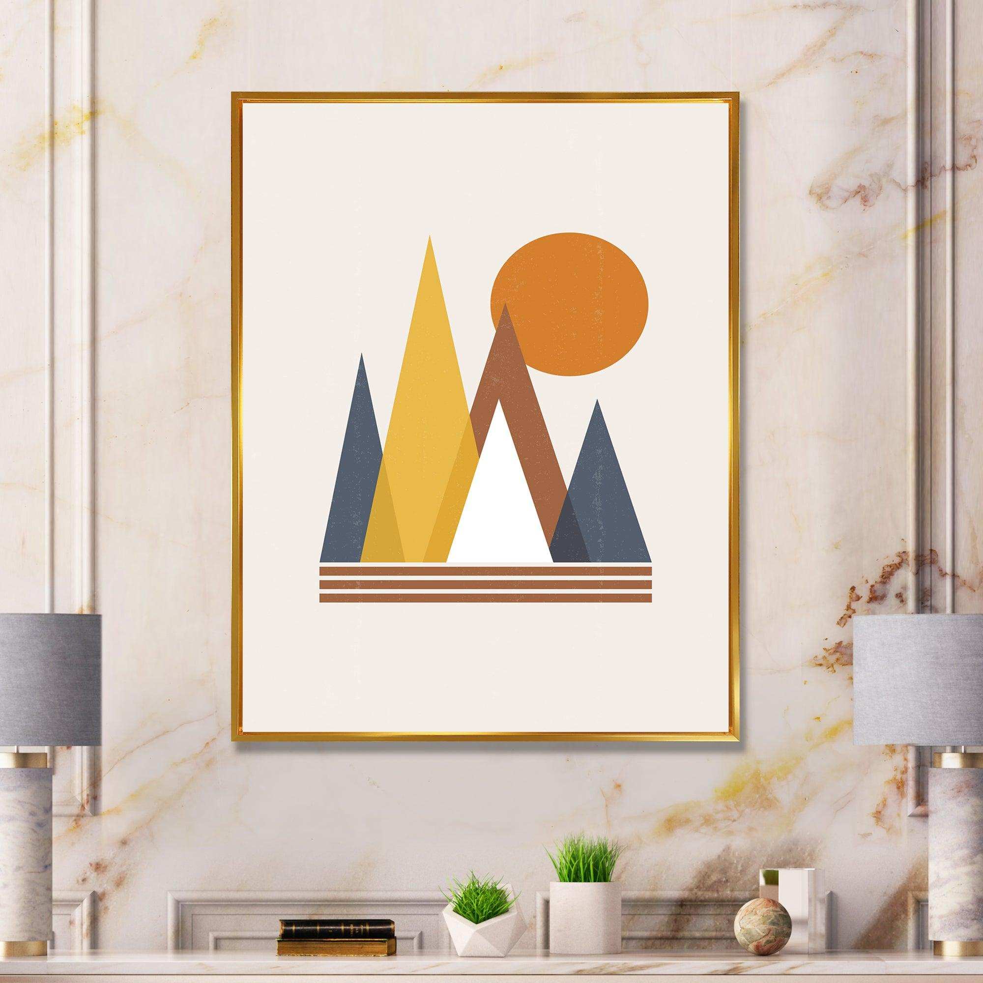 Mountain Abstract and Sun