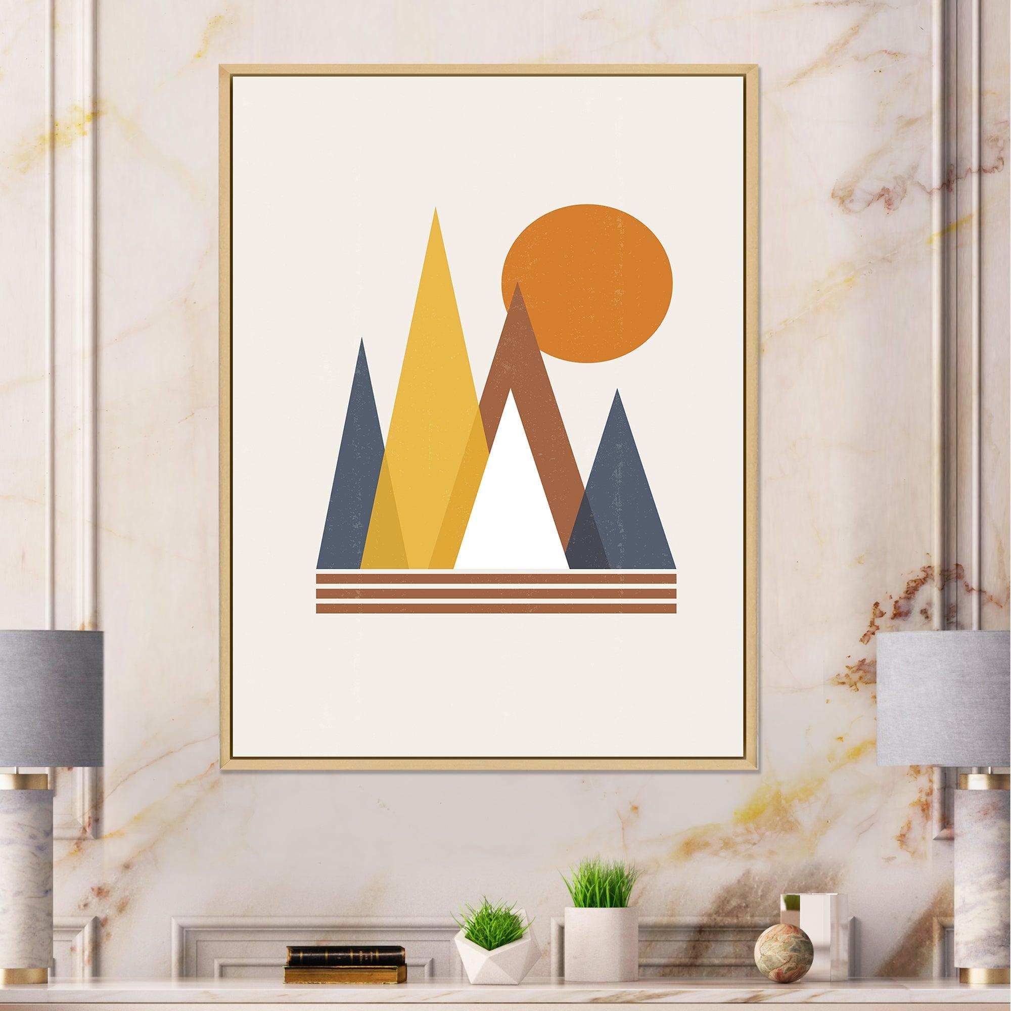 Mountain Abstract and Sun