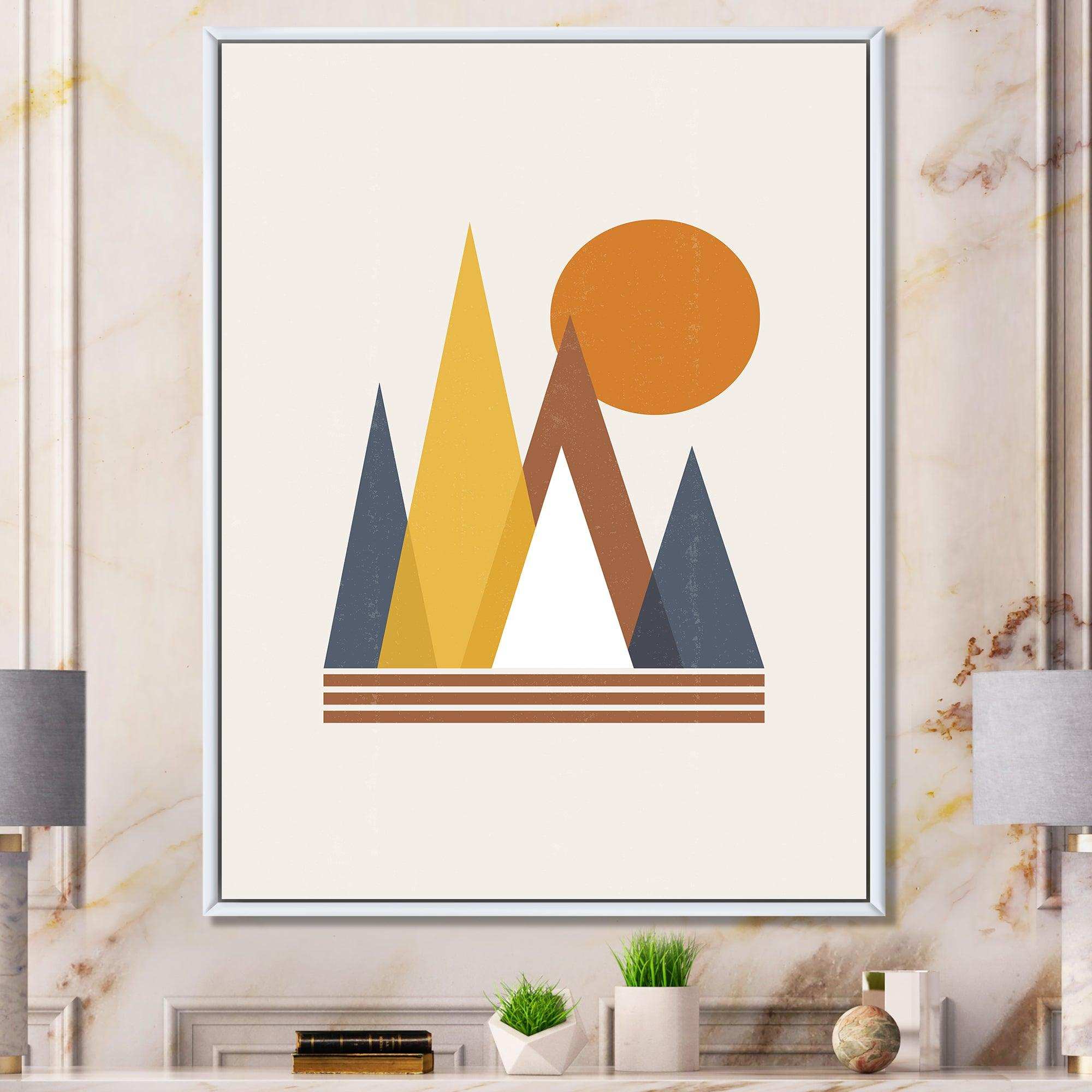 Mountain Abstract and Sun