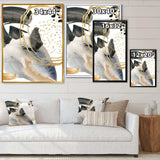 Pastel Abstract With Blue Black Beige & Gold Spots