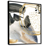 Pastel Abstract With Blue Black Beige & Gold Spots