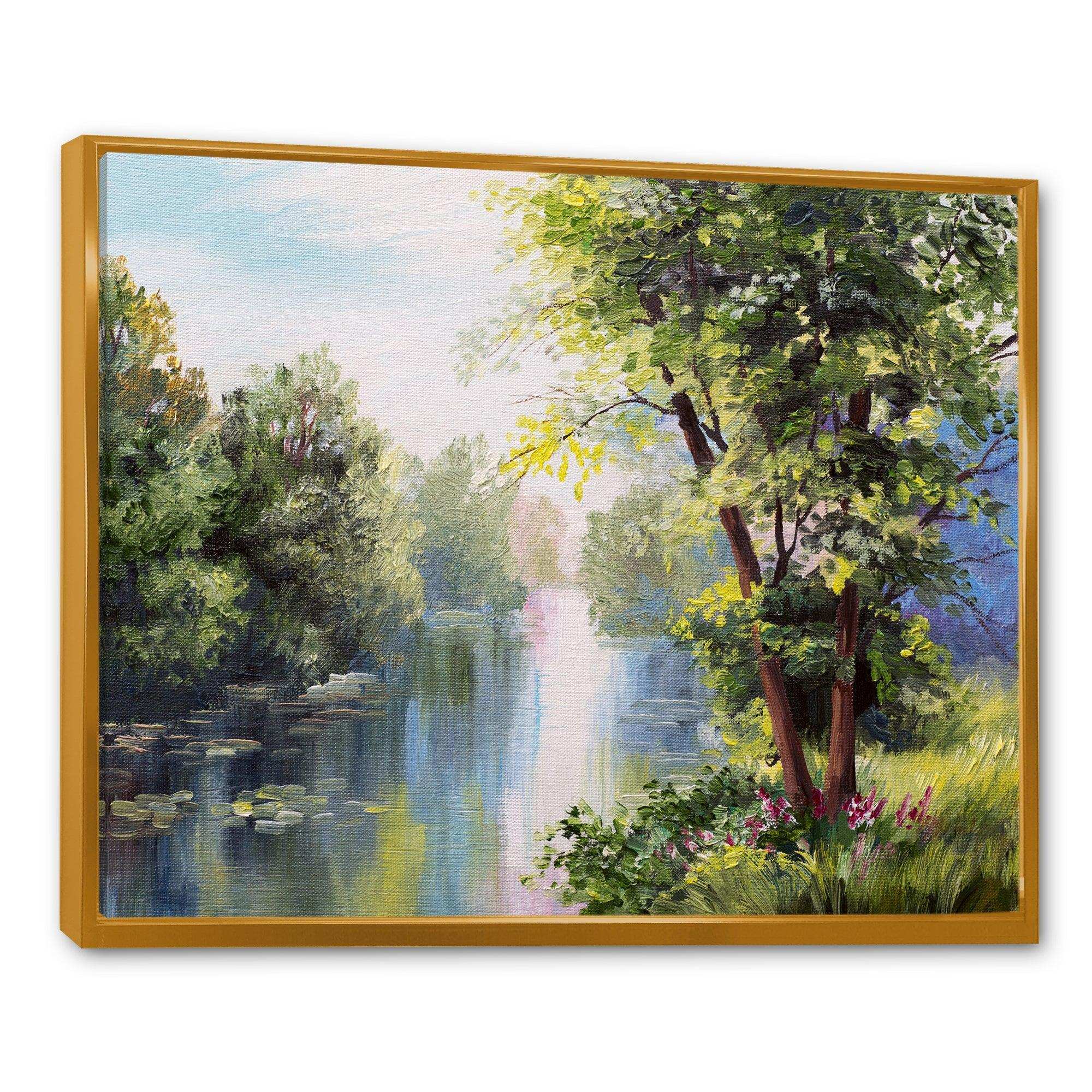 Landscape - Lake In The Forest Summer Day