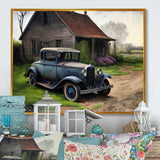 30S Ford Car In Barn V Canvas Canvas