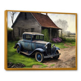 30S Ford Car In Barn V Framed Canvas Vibrant Gold - 1.5Thick