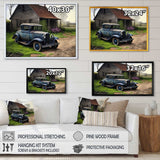 30S Ford Car In Barn V Framed Canvas Vibrant Gold - 1.5Thick