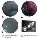 A Blooming Pink Peony Flower In Winter III Framed Canvas Vibrant Gold - 1.5Thick