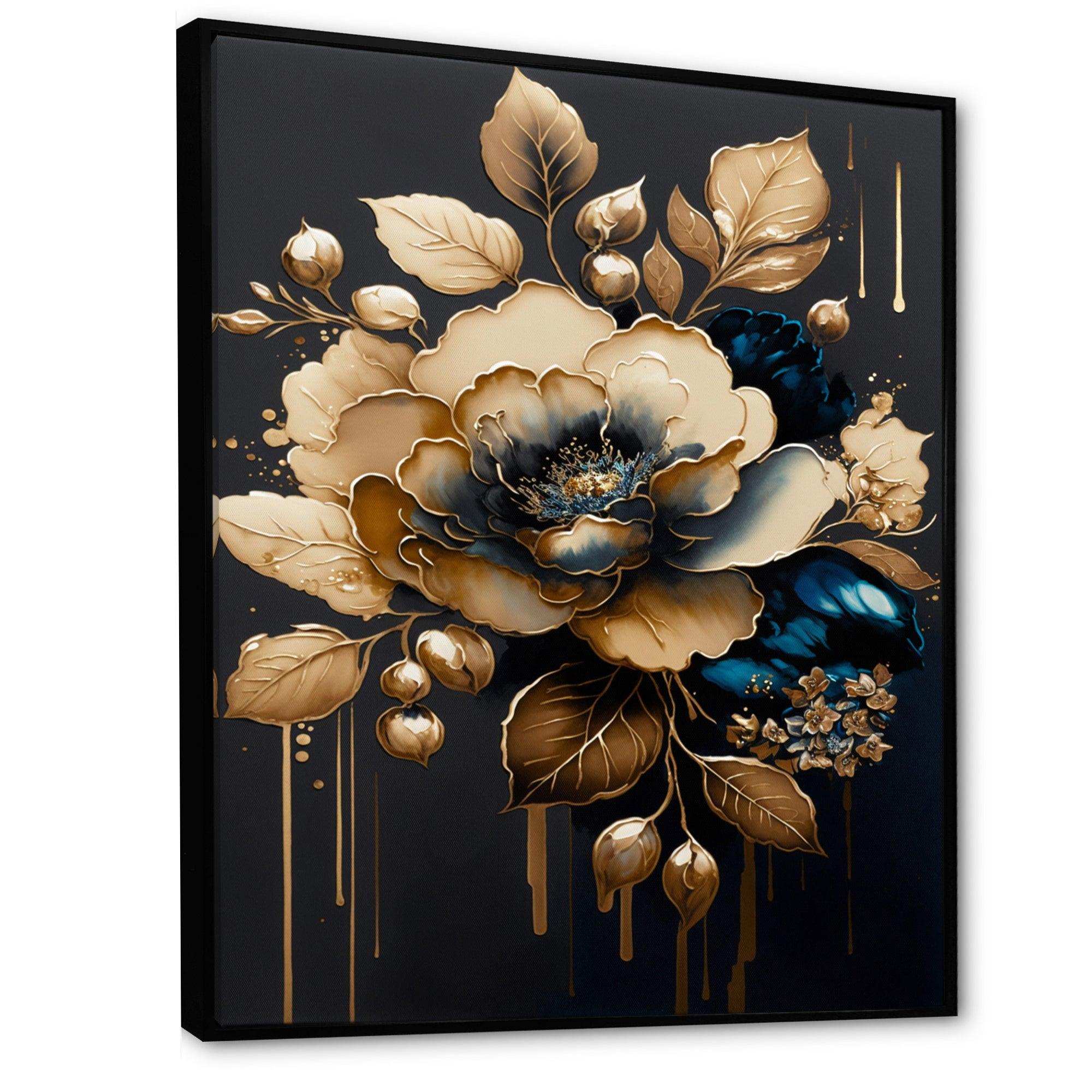 Blue And Gold Camellia I