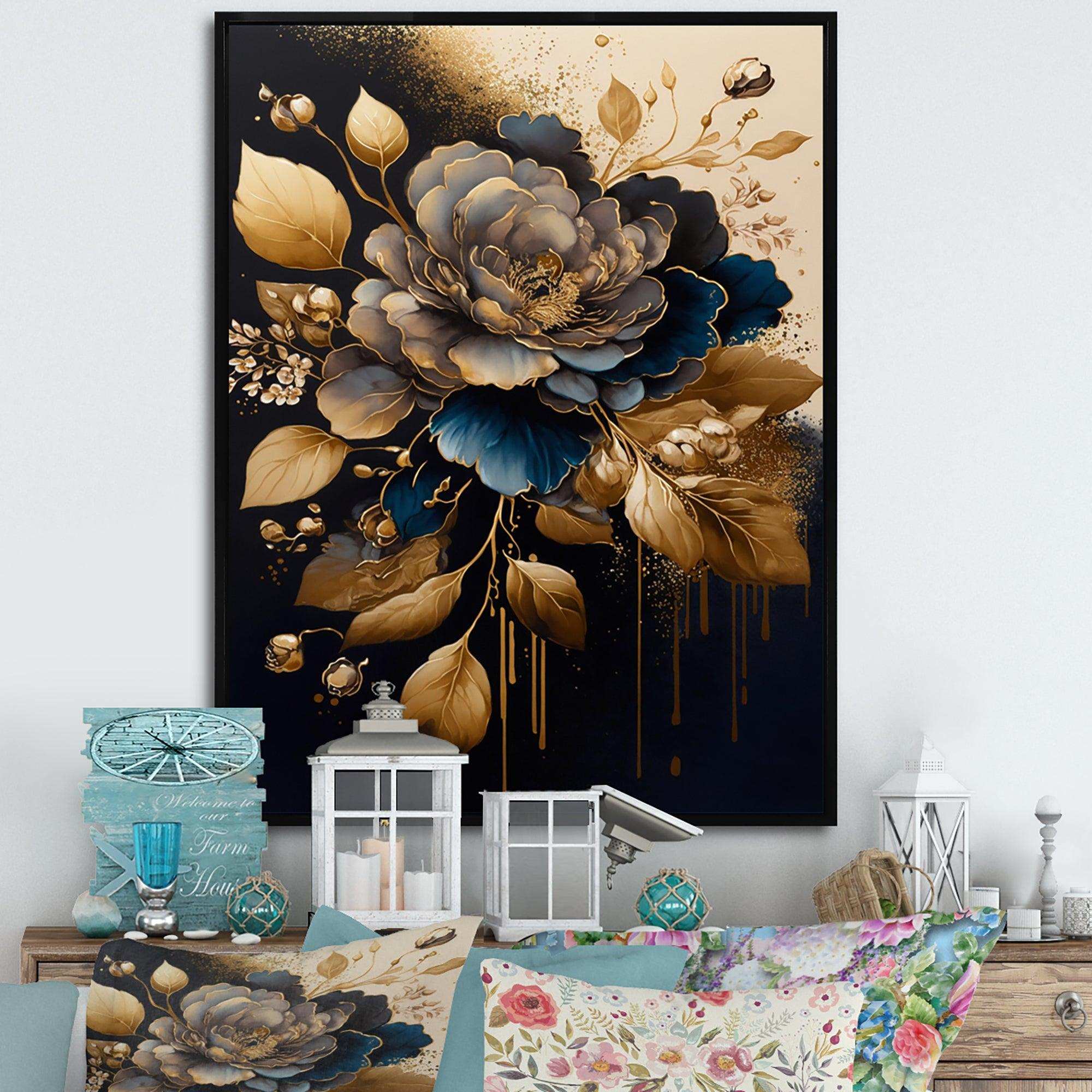 Blue And Gold Camellia II