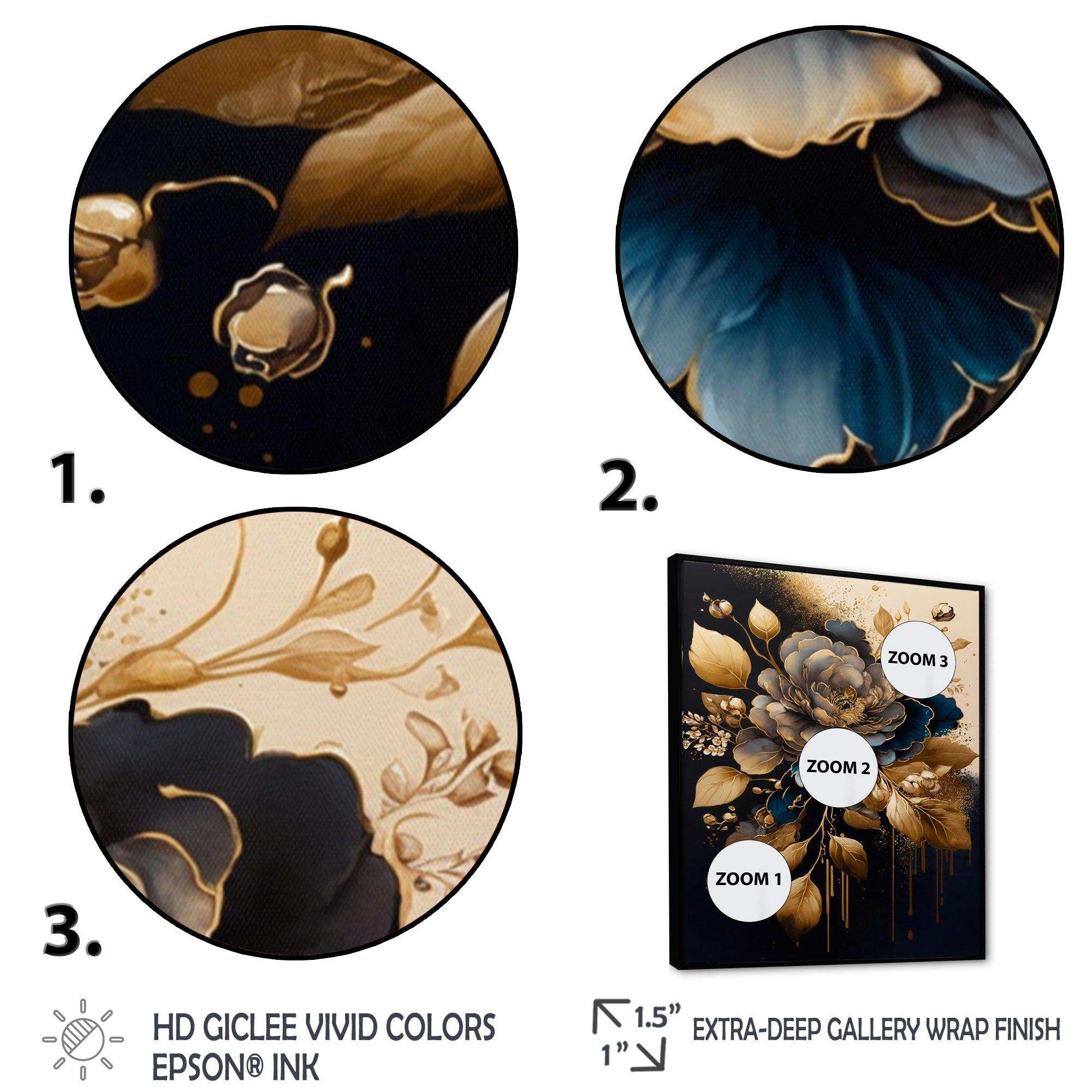 Blue And Gold Camellia II