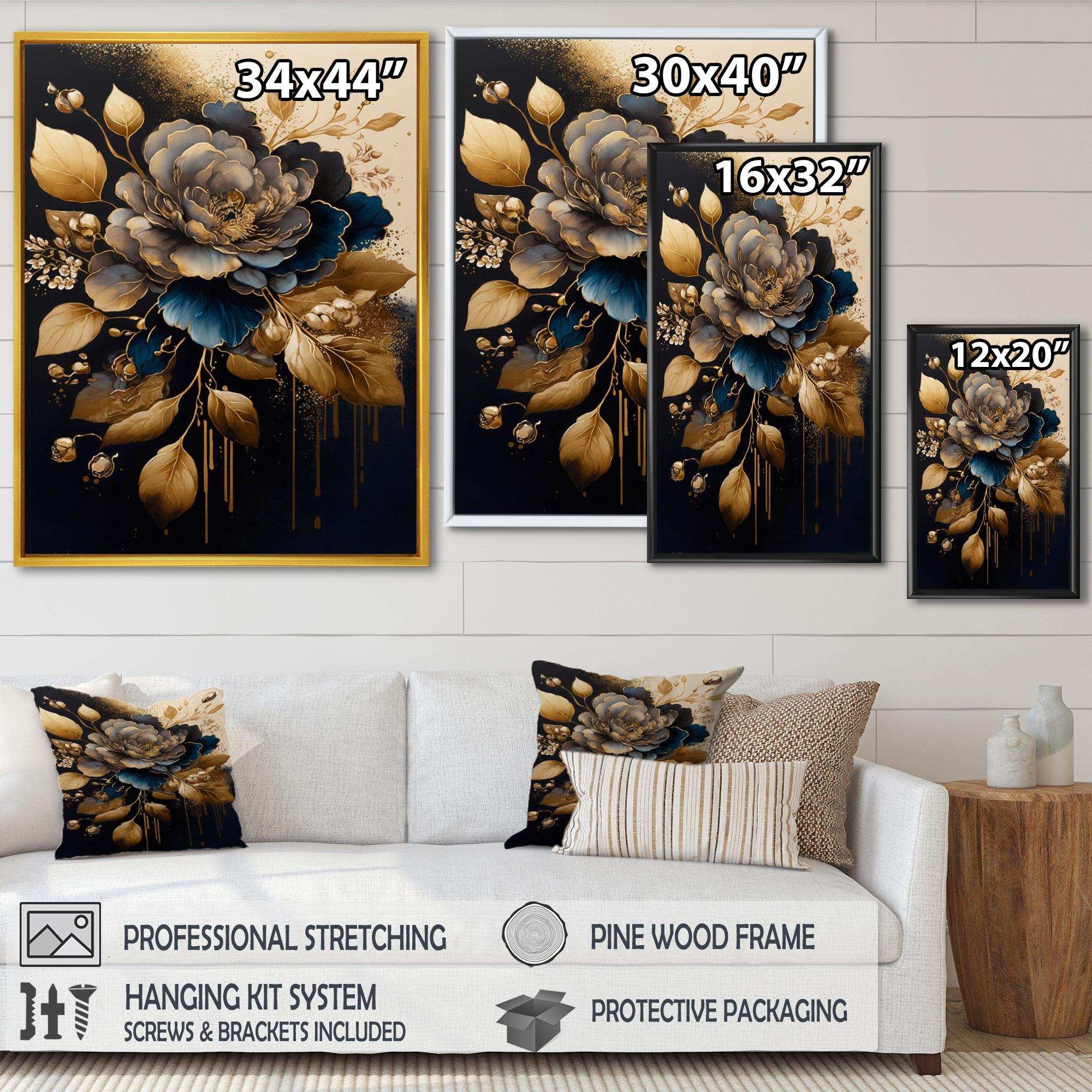 Blue And Gold Camellia II