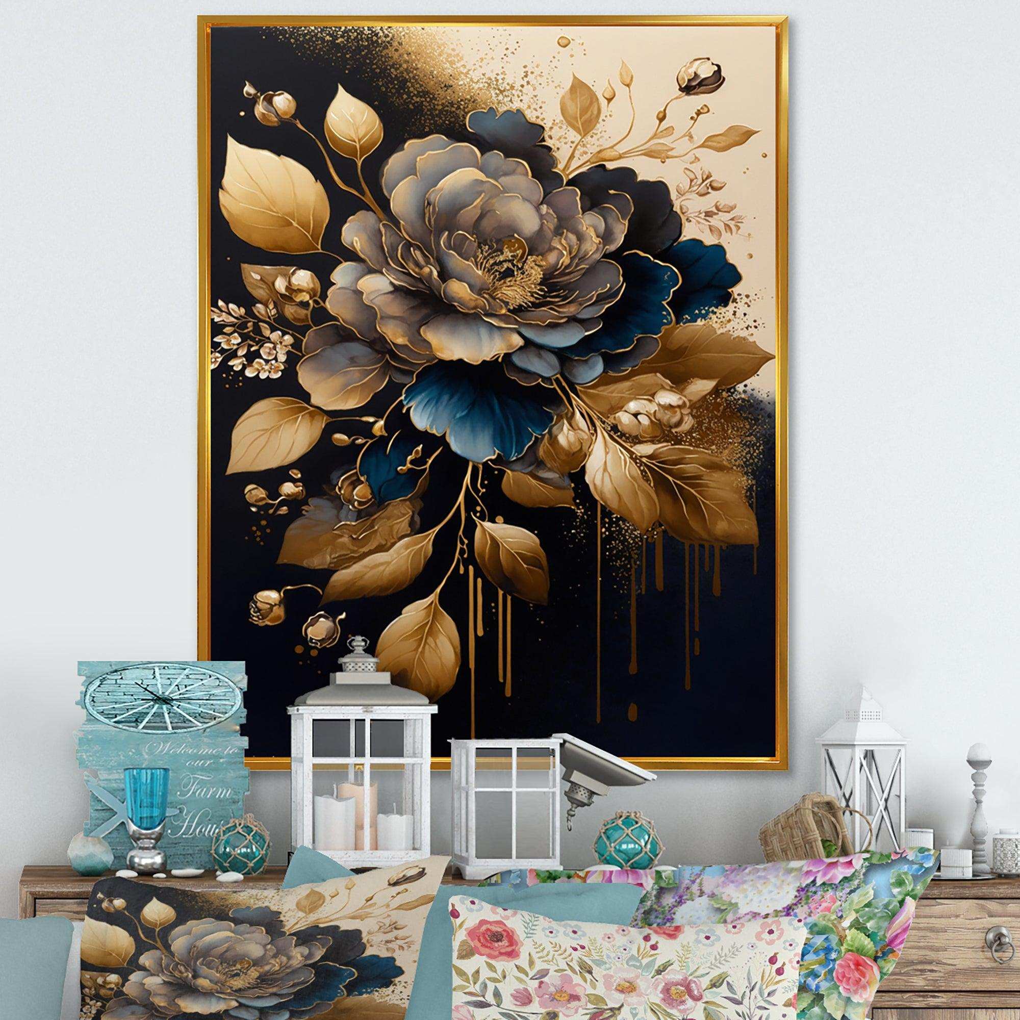 Blue And Gold Camellia II
