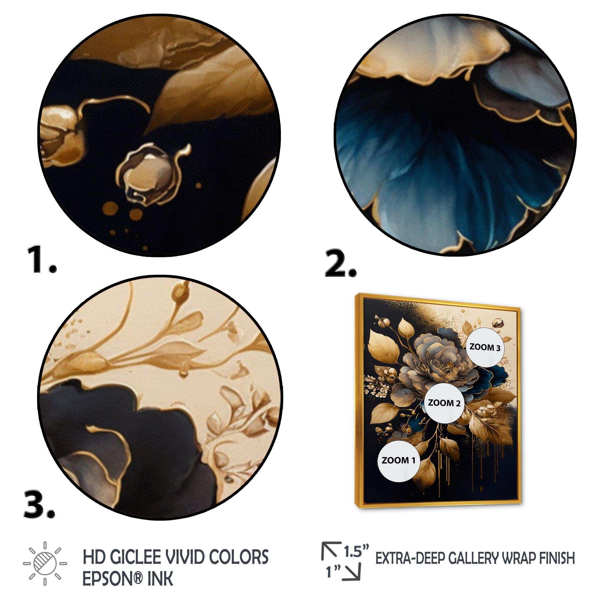 Blue And Gold Camellia II