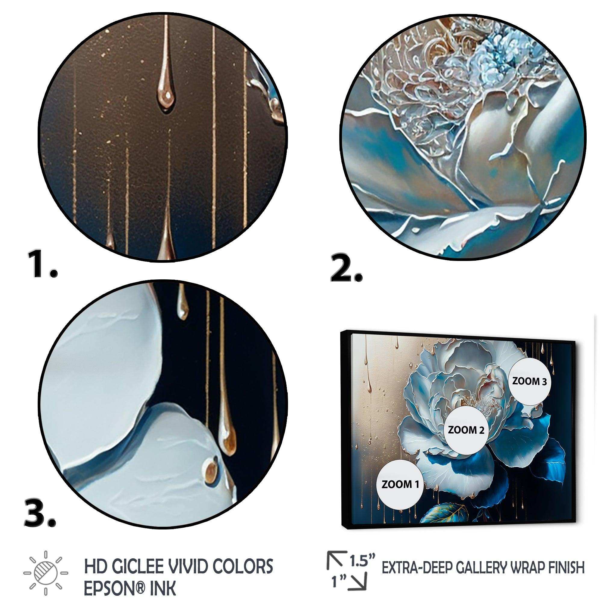 Vibrant Blue Camellia Flower II