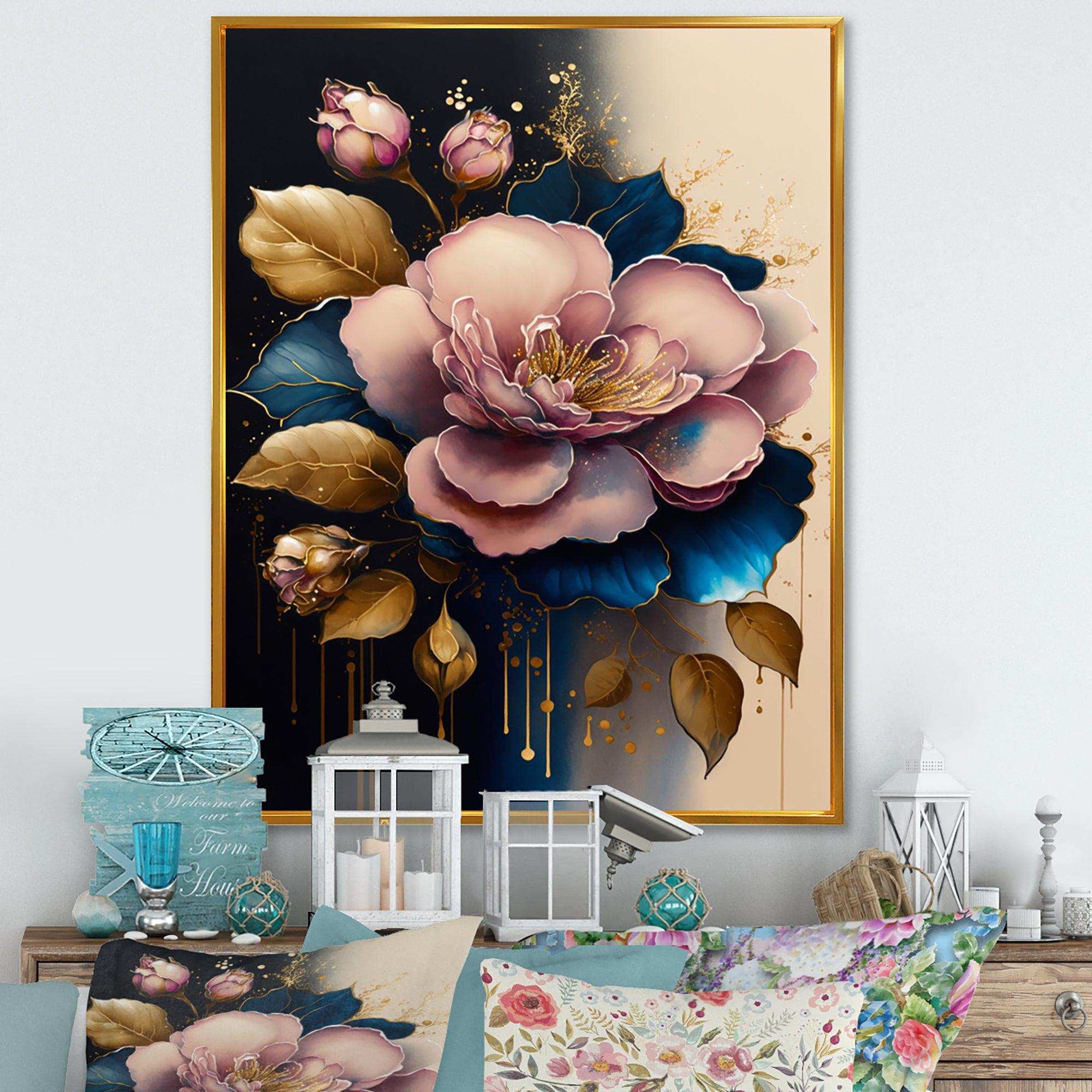 Deep Pink Camellia Floral Design I