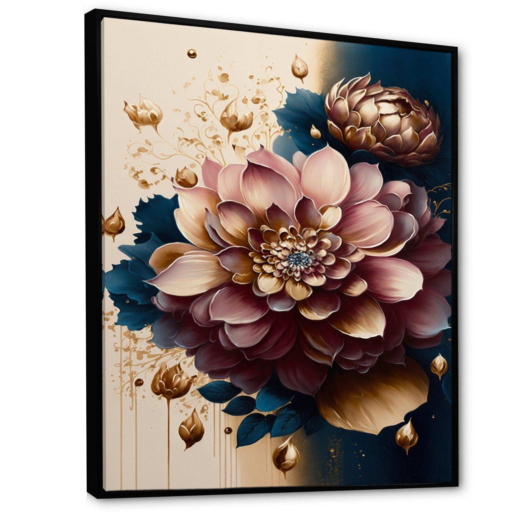 Deep Pink Dahlia Floral Design II