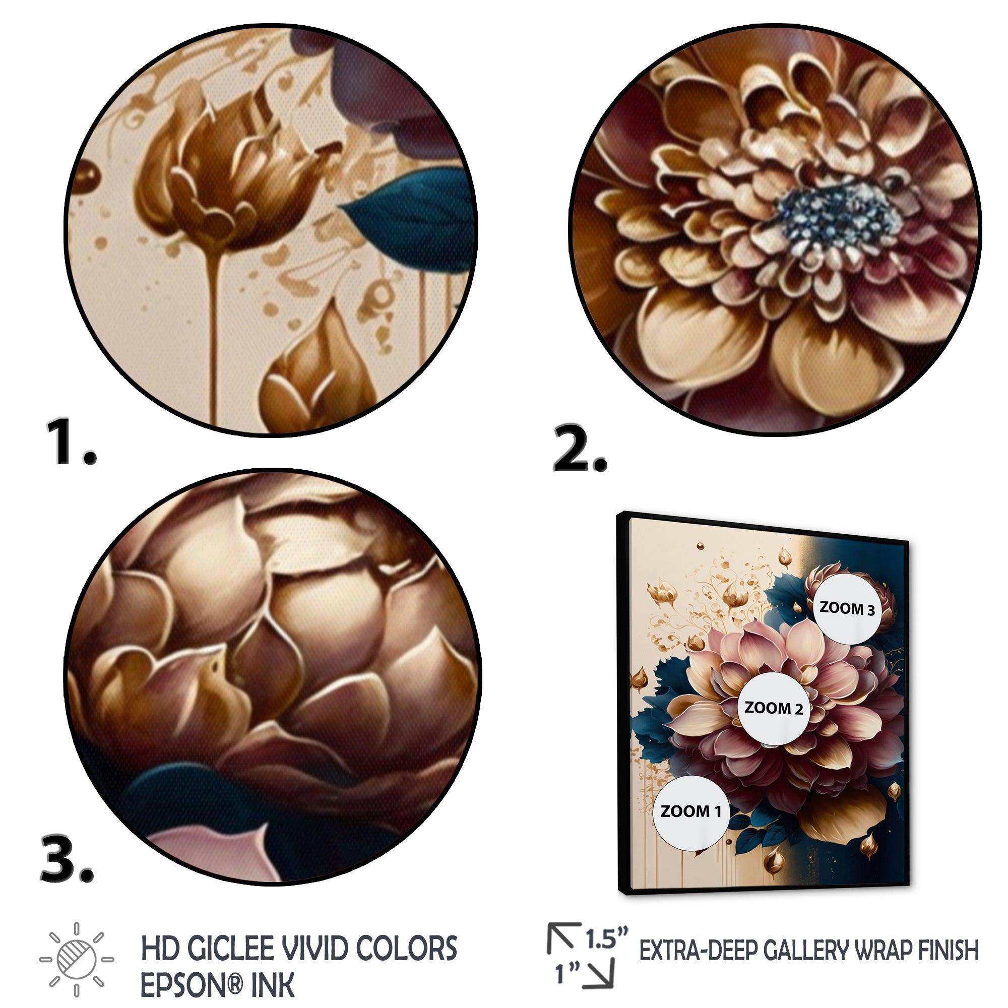 Deep Pink Dahlia Floral Design II