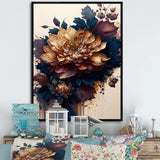 Burgundy And Blue Dahlia Bunch II