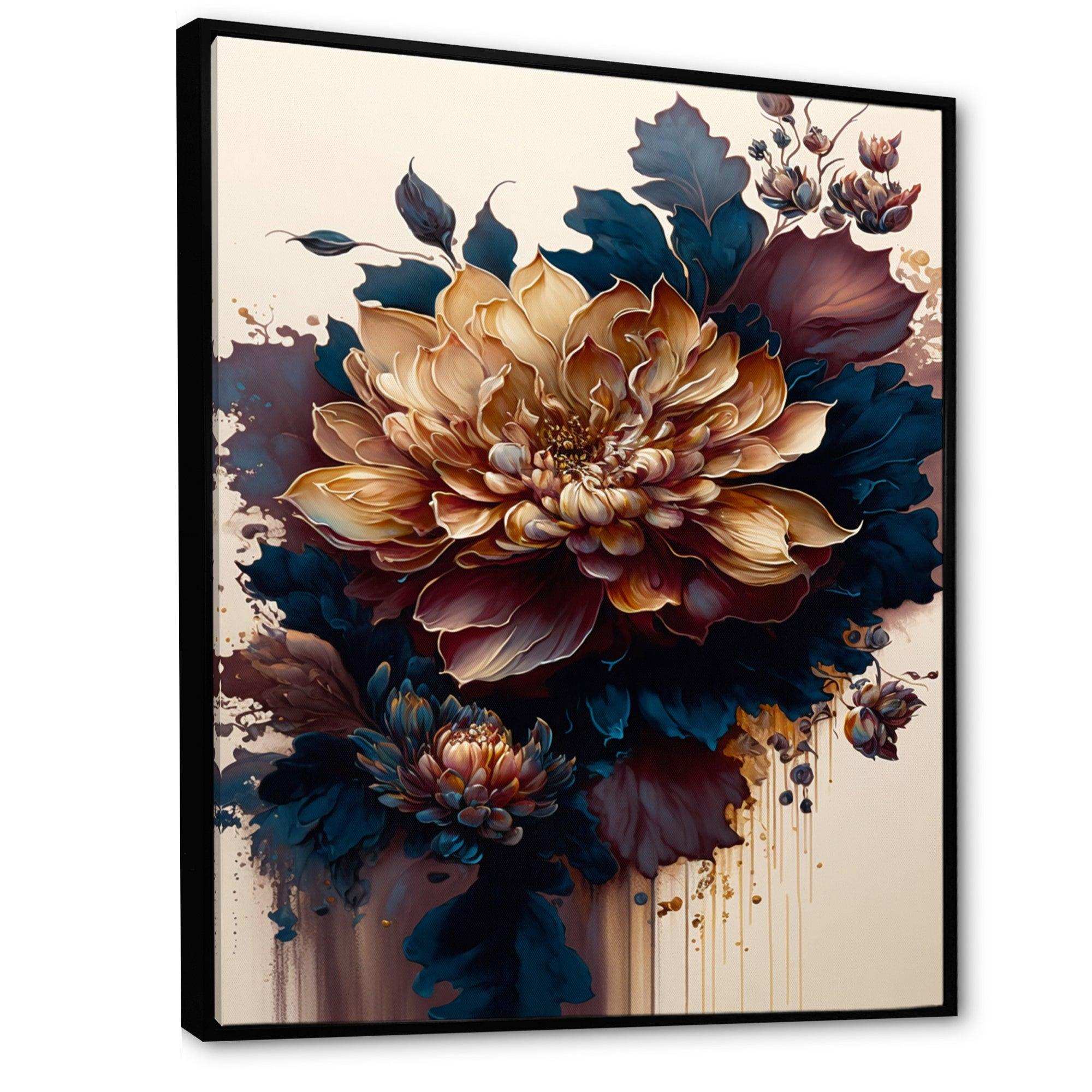 Burgundy And Blue Dahlia Bunch II