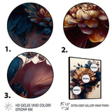 Burgundy And Blue Dahlia Bunch II