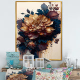 Burgundy And Blue Dahlia Bunch II