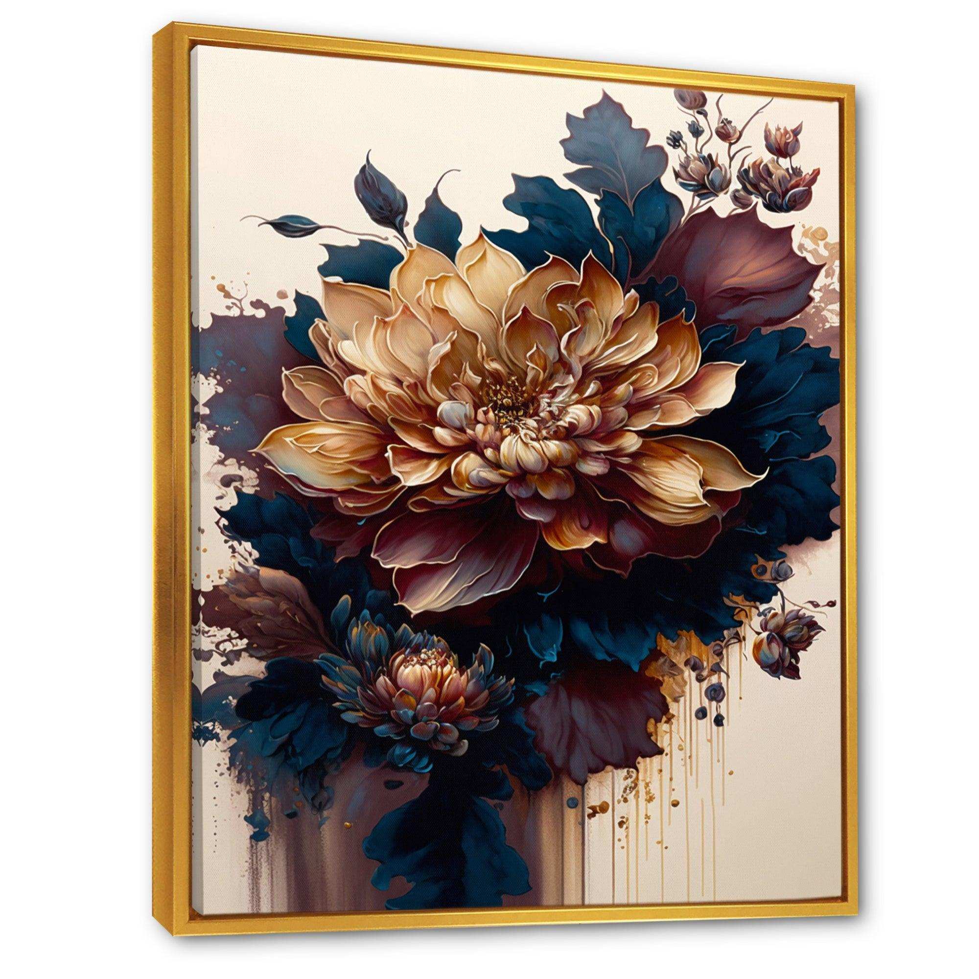 Burgundy And Blue Dahlia Bunch II