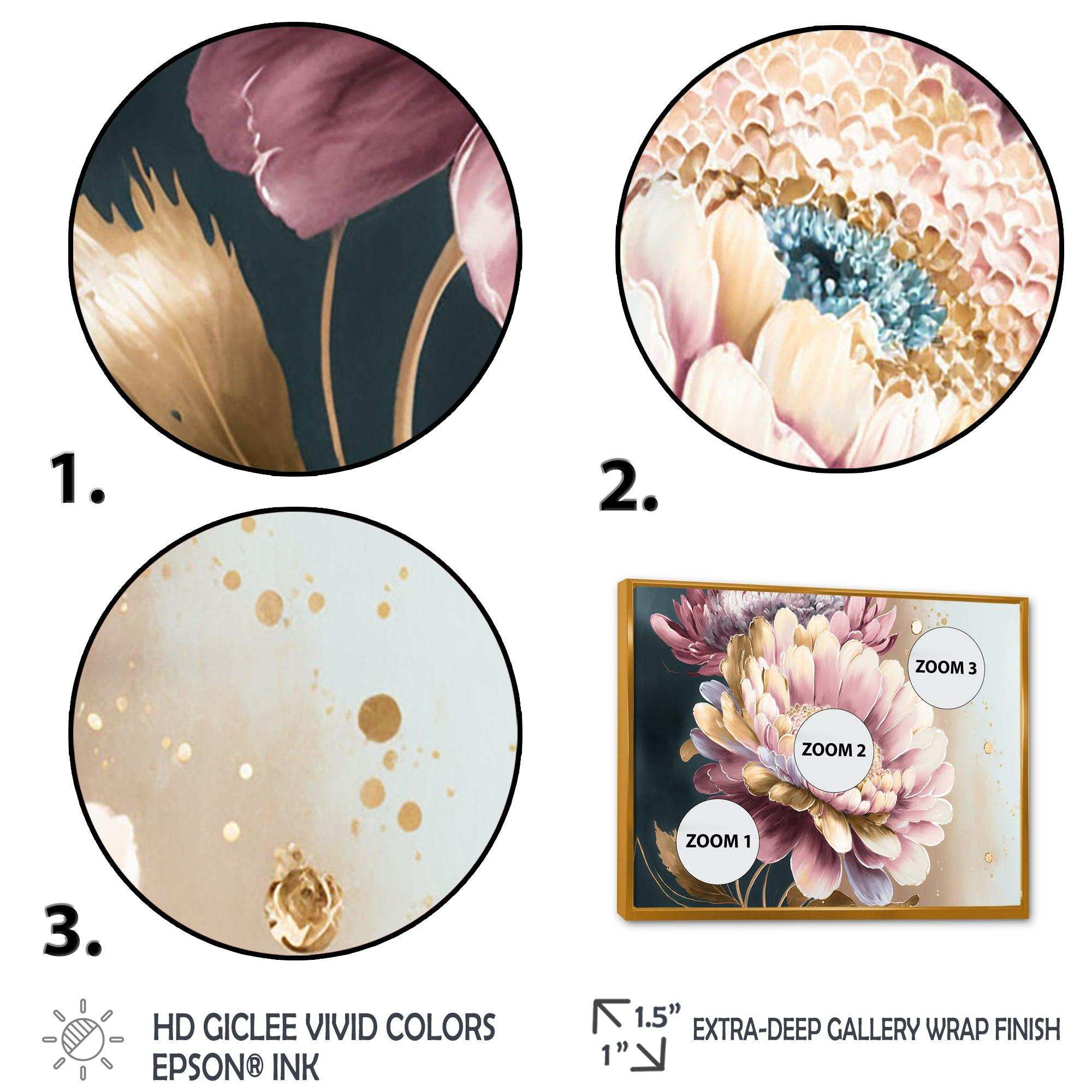Pink And Gold Daisy Flower