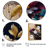 Burgundy And Blue Daisy Bunch III