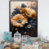 Light Orange And Dark Blue Daisy I