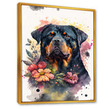 Cute Rottweilers Floral Art I