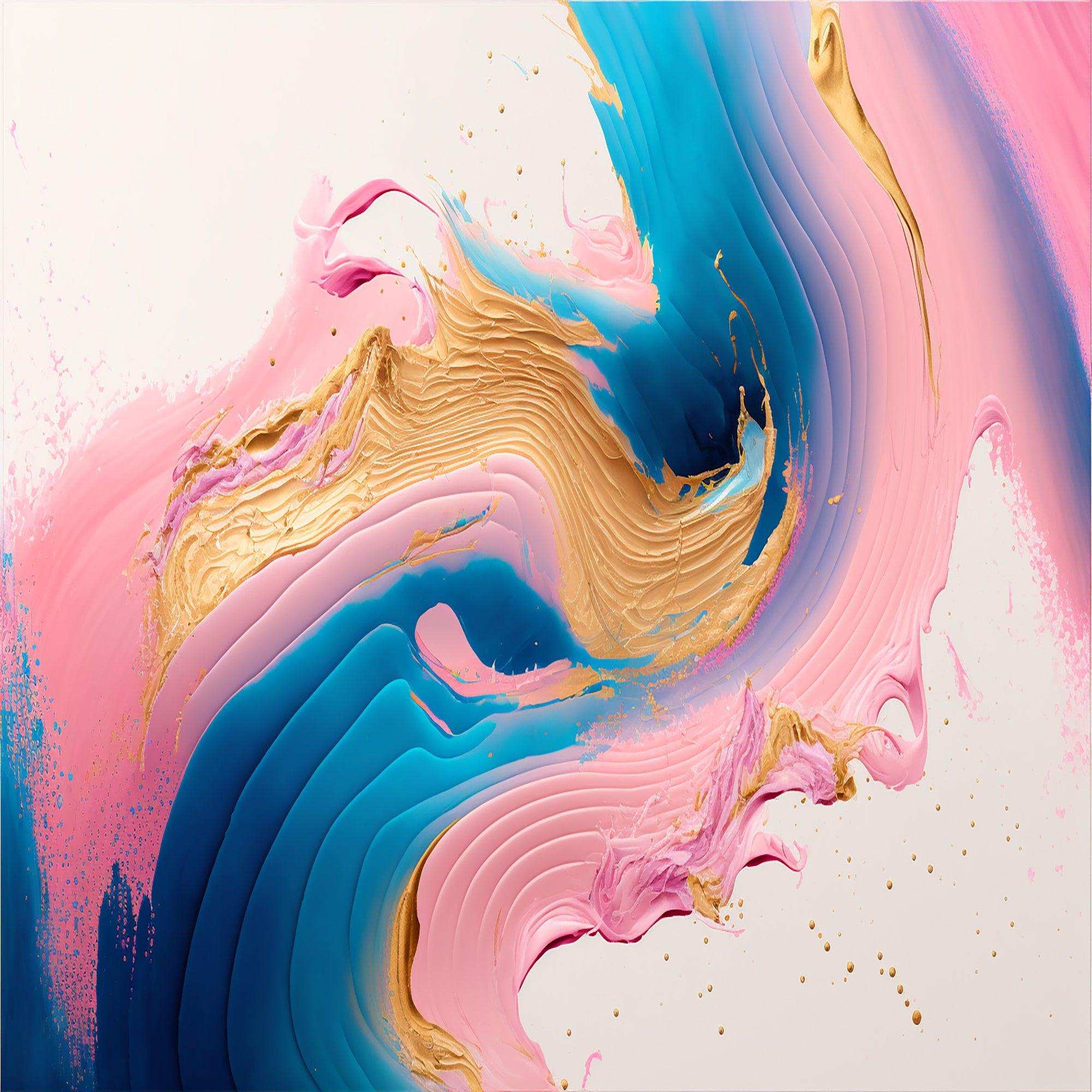 Pink And Gold Waves