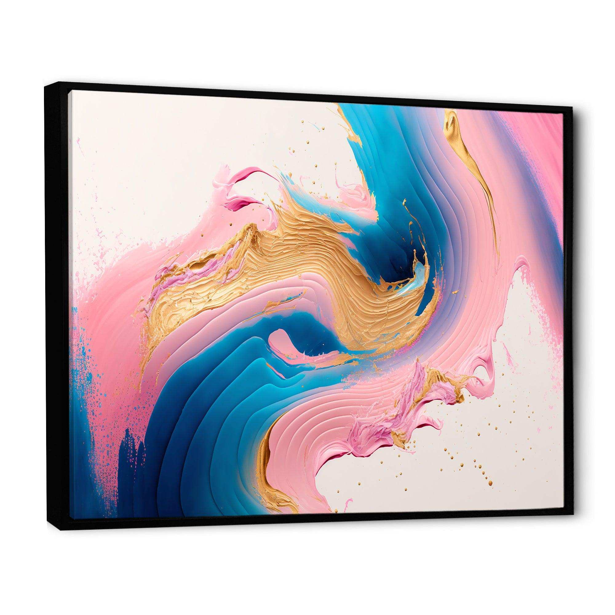 Pink And Gold Waves