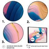 Pink And Gold Waves